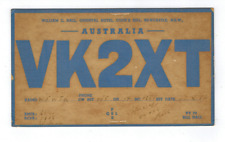 Ham Radio Vintage QSL Card     VK2XT   1952   Newcastle, NSW AUSTRALIA picture