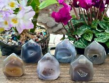 Wholesale Lot 1 Lb Natural Druzy Agate Obelisk Tower Point Crystal Healing picture