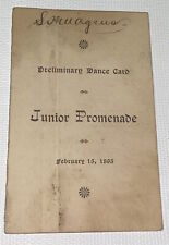 Rare Antique Victorian American Princeton University Junior Promenade Dance Card picture