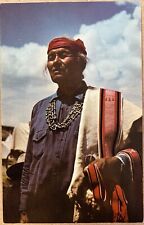 Native American Man Traditional Sash Maker Vintage Postcard c1950 picture