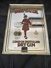 Vintage 1970’s Beefeater Dry Gin Framed Picture Mirror Bar Man Cave Used Condit. picture