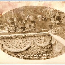 c1910s West Bend, IA RPPC Rev Dobberstein Work Grotto Redemption Real Photo A106 picture