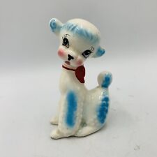 Vtg Mid Century Blue Kitsch Poodle Single Shaker Dog Japan picture