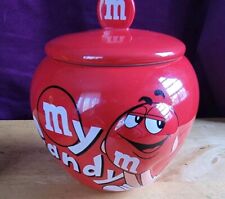 Vintage Red M & M Candy Dish 