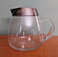 Vintage MCM Dorothy Thorpe Silver Band Martini Cocktail Pitcher picture