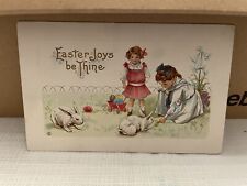Vtg Postcard Embossed Easter Joys Be Thine 1914 picture