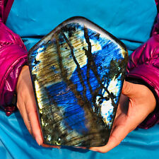 6.5LB Natural labradorite quartz crystal freeform polished specimen healing picture