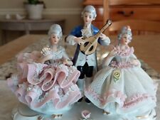 Irish Dresden Figural Grouping of Man Playing Mandolin for Female Companions picture