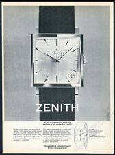 1968 Zenith automatic man's square watch photo French vintage print ad picture