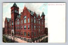 Harrisburg PA-Pennsylvania, High School, Antique, Vintage Souvenir Postcard picture