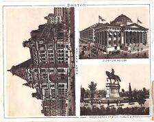 Boston Vintage Print of Historical Buildings 5 1/4