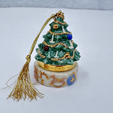 Lenox China Treasures Collection Christmas Tree Trinket Hinged Box Ornament picture