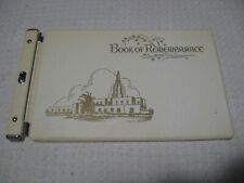 Vintage LDS Mormon Book of Remembrance White/Gold Temple Family Genealogy Binder picture