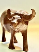 Vintage Hand Carved Wooden Water Buffalo/Ox picture