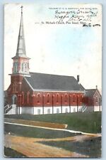 Pine Island Minnesota MN Postcard St Michael Church Exterior View Building 1909 picture