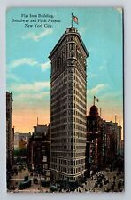 New York City NY, Flat Iron Building, c1925 Antique Vintage Souvenir Postcard picture