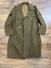 vintage WWII US Army Cold Weather Wool Trench Coat 1940’s picture
