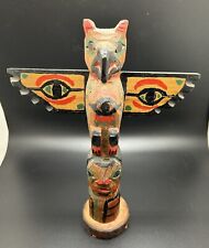 Vintage Souvenir Alaska Northwest Totem Pole Eye Handmade Wood (M57) picture