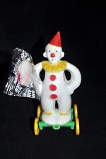 VTG 1950 Rosen ROSBRO PLASTIC CANDY CONTAINER ON WHEELS ZOOK EVIL CLOWN FIGURE picture