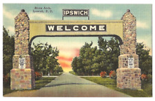 Ipswich South Dakota c1940's Welcome Stone Arch, Home of the Yellowstone Trail picture