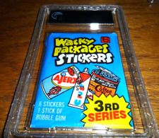 1980 TOPPS Wacky Packages Series 3 Unopened BUBBLE Gum Wax Pack GAI 5.5 EX + picture