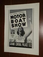 Magazine Ad - 1938 - 1939 National Motor Boat Show - New York, NY picture