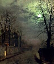 Dream-art Oil painting John-Atkinson-Grimshaw-Under-the-moonbeams landscape art picture