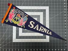 VINTAGE Sarnia 24”felt pennant banner Blue/White picture