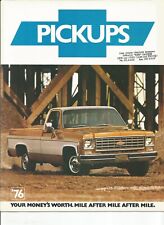 Original 1976 Chevrolet  Pickup  sales brochure w. Silverado and Cheyenne  trims picture