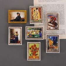 Framed Art Painting Rectangle 3D Refrigerator Magnets Van Gogh Claude Monet picture