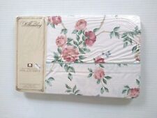 Williamsburg Crown Crafts Twin Flat Sheet Floral Rose Percale USA Made Vtg NOS picture