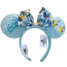 DisneyParks Minnie Ears Headband SuiSui Summer Chip & Dale Light blue New 2022 picture