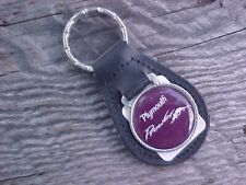 PLYMOUTH PROWLER MoPaR LOGO LICENSED LEATHER KEY FOB NOS HI-QUALITY USA MADE picture