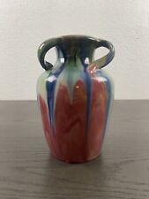 VTG German 3 Handle Art Deco Decorations Art Pottery Vase picture