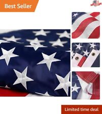 Durable Nylon American Flag 6x10 ft - UV Protected, Brass Grommets, Sewn Stripes picture