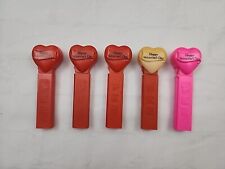 Vintage Pez Dispenser Lot of 5 NO FEET Valentine's Day Hearts 4.9 picture