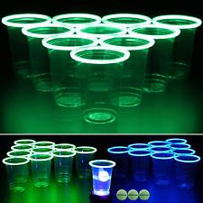 Green vs Blue Glow in The Dark Beer Pong Game Set for Indoor Outdoor Nighttim... picture