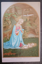 vtg postcard Adorazione - Fra Filippo Lippi E. Sborgi - Religious unposted art picture