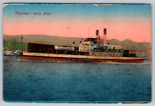c1910s Messina Italy Ferry Boat Antique Foreign Vintage Postcard picture