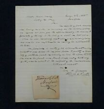 1858 Autographed Letter Thomas G Pratt ( US Senate) & 27th Governor of Maryland picture