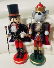 Clever Creations Italian 14 Inch Traditional Wooden Nutcracker, Festive Of 2 picture