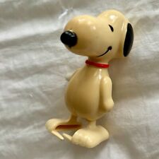 Vintage Aviva Miniature Peanuts Snoopy Wind Up Toy White Walking 1966 picture