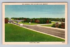 Cape Cod MA-Massachusetts, Mid Cape Highway View, Vintage c1951 Postcard picture
