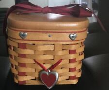 Longaberger 2002 Small Sweetest Gift Sweetheart Basket W/ Lid, Liner & Protector picture