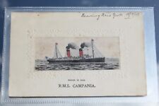 CUNARD LINE RMS CAMPANIA STEVENGRAPH POSTCARD SOLD ONBOARD picture