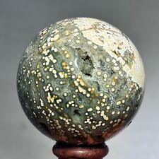 329g Rare Natural Ocean Jasper Sphere Quartz Crystal Ball Reiki Stone picture