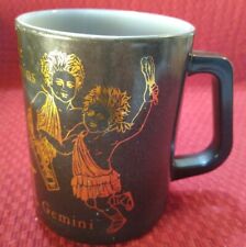 Vtg Federal Glass Gemini The Twins Horoscope Zodiac Coffee Tea Cup Mug picture