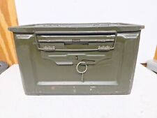 Exceptional US WW2 50 Cal Ammunition Ammo Box Side Latch Modern Flaming Bomb  picture