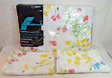 Vintage Fieldcrest Floral Fitted Sheet Double 2 Pillow Cases Fragrance picture