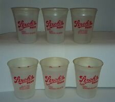 6 Vintage Stroh's Beer 16 oz Plastic Cups 